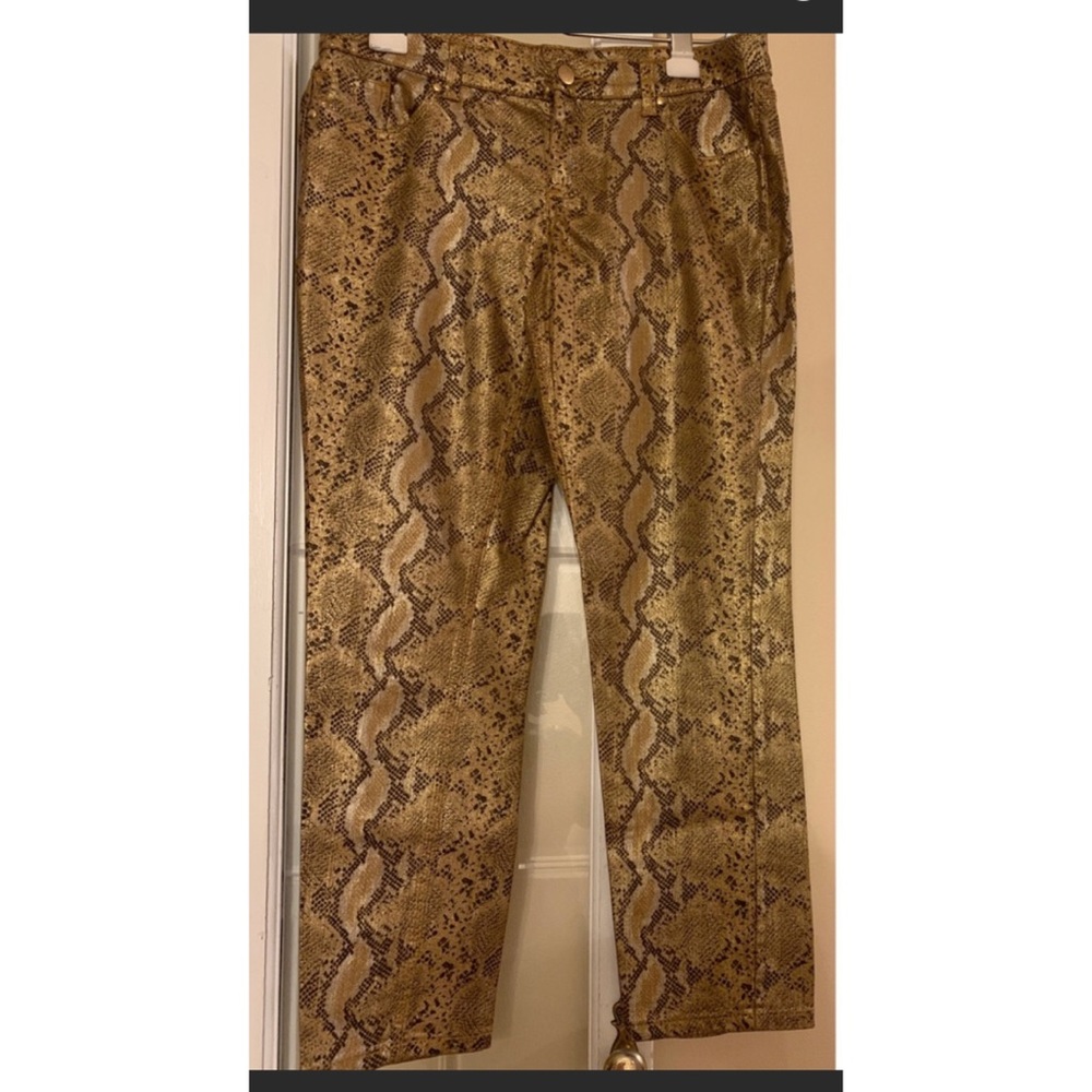 NY & Co. Women's Snake-Print High-Waisted - Skinny Jeans Size 6